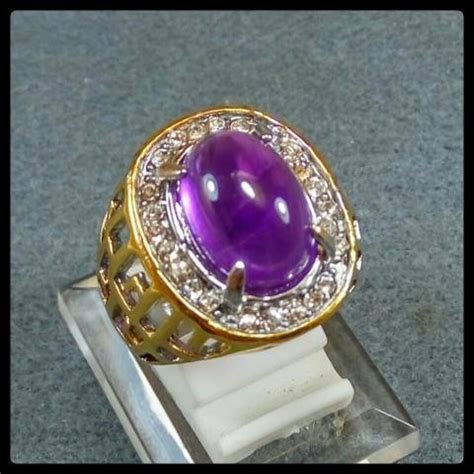 Jual Gt20B11 Cincin Batu Akik Natural Kecubung Ungu Pangkalan Bun