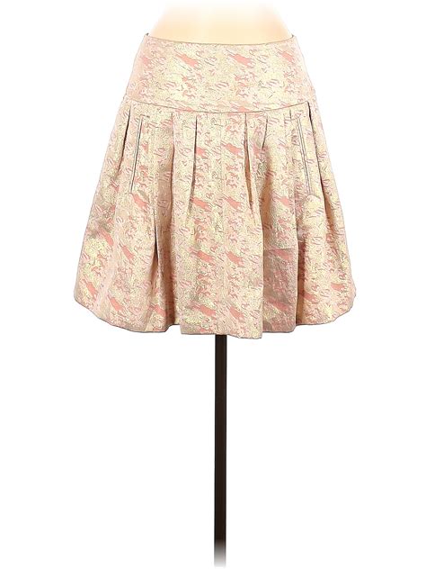 Moulinette Soeurs Floral Colored Gold Formal Skirt Size 6 83 Off