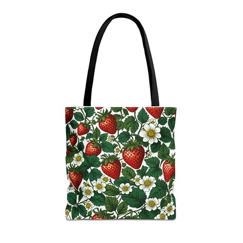 Summer Tote Bag, William Morris Inspired Strawberry Patch, Tote Bag