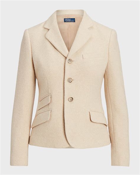 Polo Ralph Lauren Wool Blend Herringbone Blazer Neiman Marcus