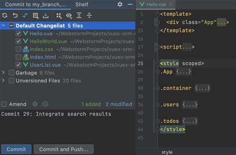 Commit And Push Changes To Git Repository WebStorm