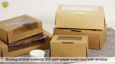 Black Take Out Sushi Box Papereco Friendly And Food Grade Paper Disposable Snack Boxsushi To