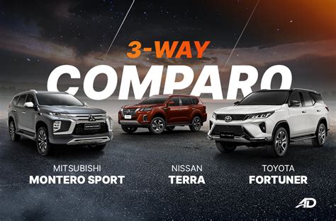 Nissan Terra Vs Toyota Fortuner Vs Mitsubishi Montero Sport 3 Way