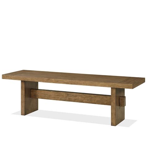 Riverside Furniture Bozeman 50559 Rustic Contemporary Dining Bench Wayside Furniture