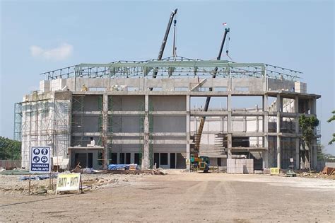 Penampakan Terbaru Progres Pembangunan Gor Tipe B Sukoharjo Bangunan