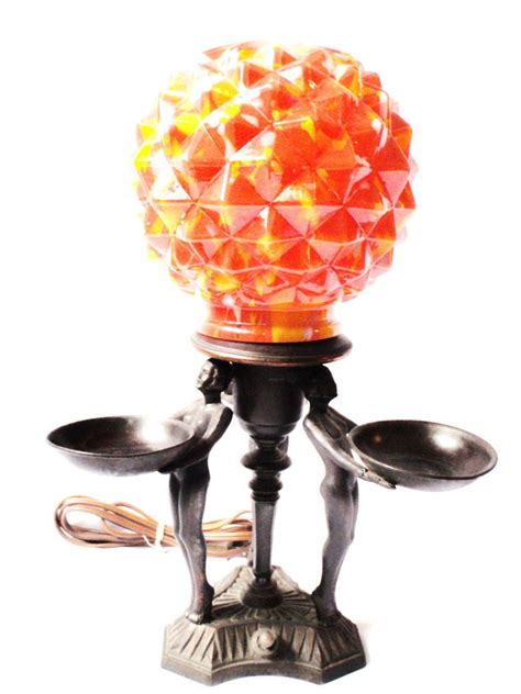 S Nude Women Table Lamp Censer Trays RARE Art Deco Naked Etsy