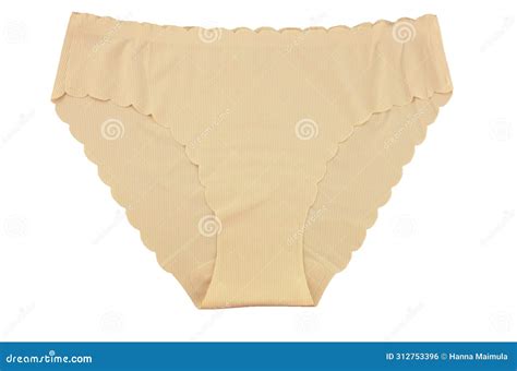 Beige Women S Underwear Lingerie Panties Briefs With Wavy Edge Stock Photo Image Of