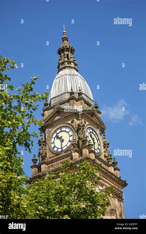 Town Centre Bolton, Lancashire Bolton Town Hall clock tower Grade II ...