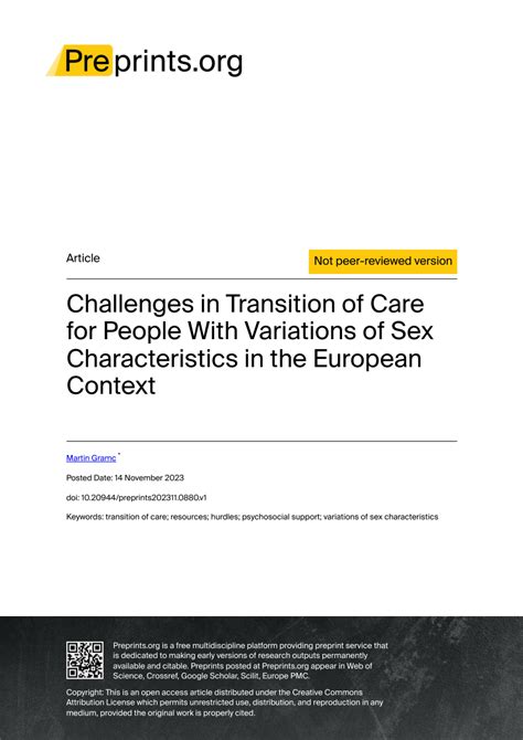 Pdf Challenges In Transition Of Care For People With Variations Of