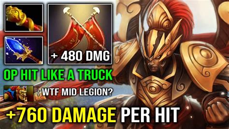 WTF 760 Damage Per Hit Solo Mid Legion Commander Brutal Hard Carry