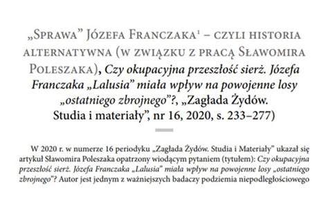 Sierż Józef Franczak ps Laluś Strona o żołnierzu wyklętym