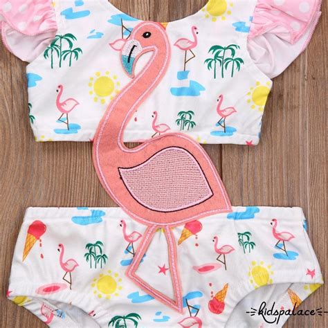 Flamingo One-Piece Swimsuit 2T, Babies & Kids, Babies & Kids Fashion on ...