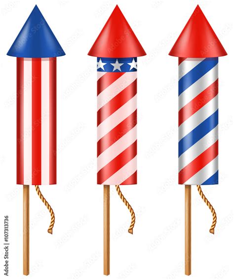 Independence day fireworks. Vector illustration. Stock Vector | Adobe Stock