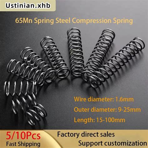 65Mn Spring Steel Return Compression Spring Wire Diameter 1 6mm