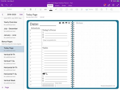 Onenote Journal Template