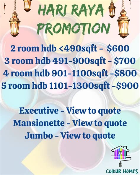 Hari Raya Promotion Painting Home Services Renovations Painting