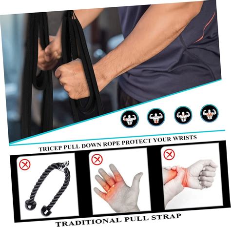 POPETPOP 4pcs Pull Down Training Webbing Biceps Training Rope Fitness