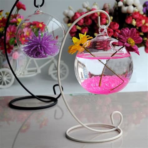 Vase Suspendu En Verre Boule Pour Fleur D Coration Plantes Maison