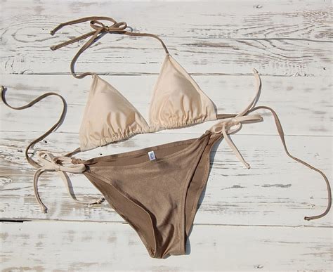 Bikini Swimwear Swimwear Set Nude Bikini Triangle Bikini Etsy