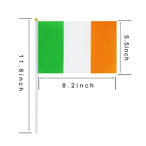 Buy 25 Pack Hand Held Small Mini Flag Ireland Flag Irish Stick Flag