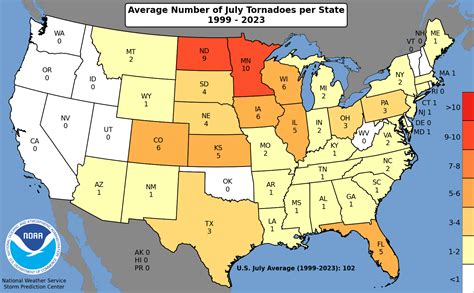 Heres Where Tornadoes Typically Form In July Across The United States