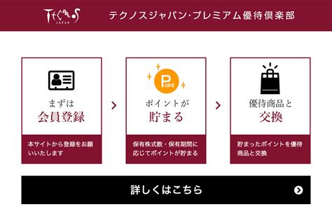 トップ テクノスジャパン・プレミアム優待倶楽部