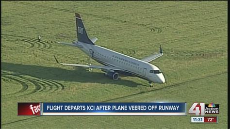 Plane Veers Off The Runway At Kci Youtube