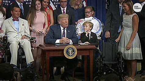 Little Boy And President Trumps Tender Moment At Bill Signing