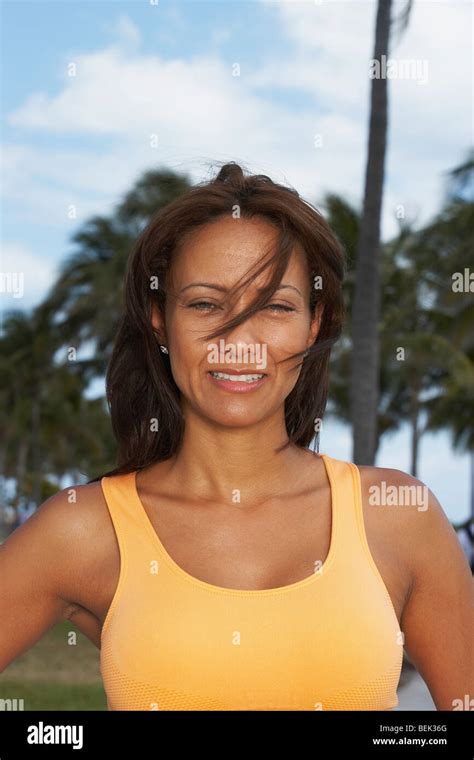 Portrait Of A Mature Woman Smiling Stock Photo Alamy