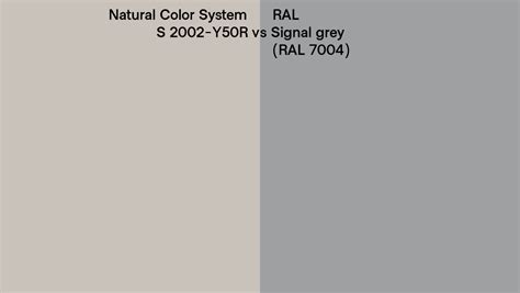 Natural Color System S 2002 Y50r Vs Ral Signal Grey Ral 7004 Side By