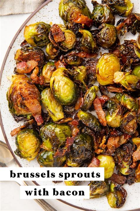 Oven Roasted Brussels Sprouts With Bacon Aprons