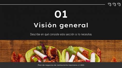 Plano de negócios restaurante mexicano Google Slides e PPT