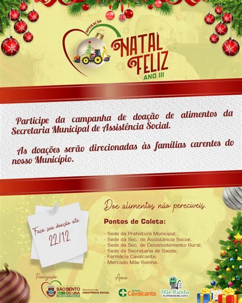 Operação Feliz Natal Ano 3 Prefeitura de São Bento do Una PE