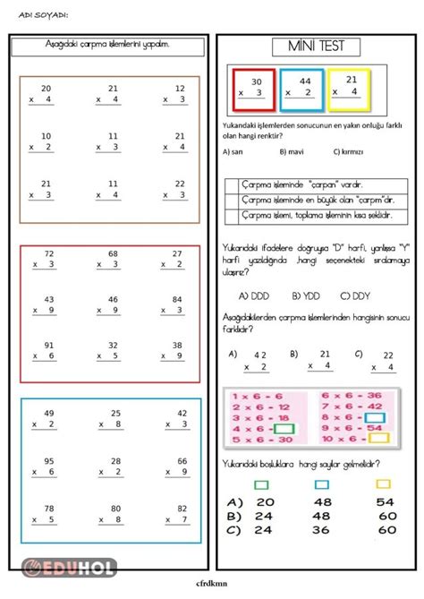 3 Sınıf Matematik Tekrar 16 Eduhol Ders Videoları İzle Online Test