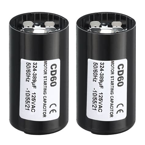 Uxcell Motor Start Capacitor 324 389ufmfd 125v 5060hz Cd60 Run
