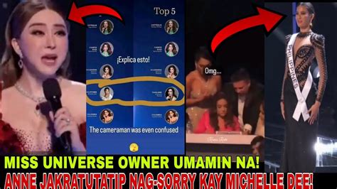 Owner Ng Miss Universe Nag Sorry Kay Michelle Dee Kumpirmado Resulta