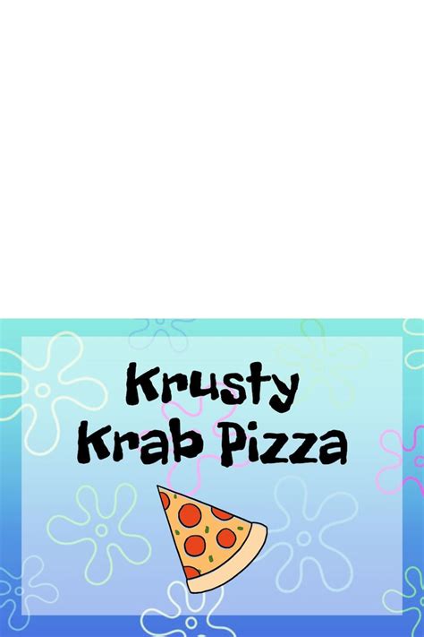 Spongebob Food Labels Set Printable Png Pdf  Party Decorations