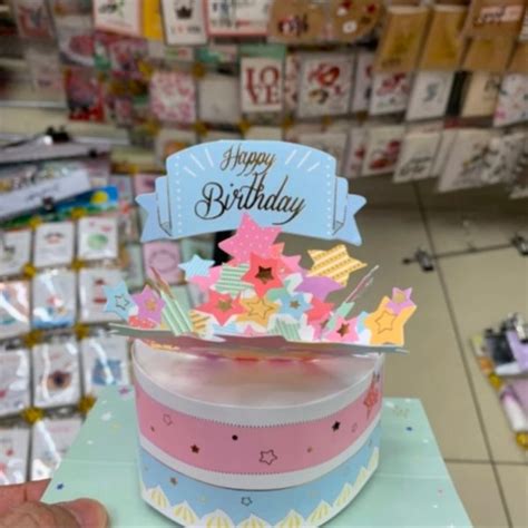 Jual Kk Kartu Ucapan Pop Up D Kue Ulang Tahun Greeting Card Di