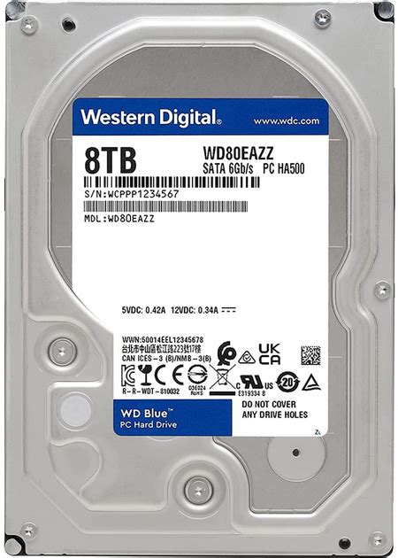 Жорсткий диск Western Digital Blue 8TB 5640rpm 128MB WD80EAZZ 3.5 ...