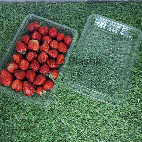 Jual 25pcs Tray Mika TR 1 MT Piring Buah Sayur Tray Mika Buah TR