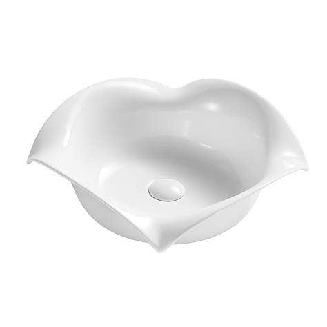 Lavatory Small White Ceramic Vessel Sink 36 Cm Irregular Art Basin ...