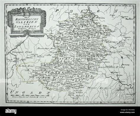 Map Of Galicia In 1791 By Reilly 036 Stock Photo Alamy