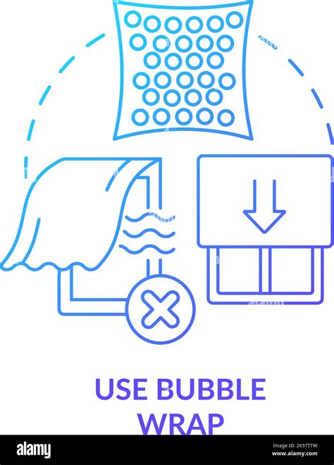 Use Bubble Wrap Blue Gradient Concept Icon Stock Vector Image And Art Alamy