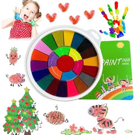 Kit De Peinture Au Doigt Amusant Lavable Pour Enfants Avec Livre