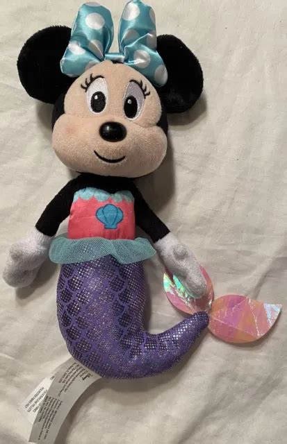 Disney Jr Minnie Mouse Mermaid Minnie 9 Plush With Tail Toy Stuffed