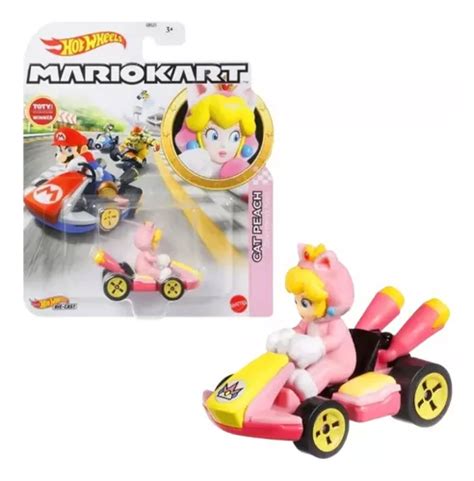 Carrinho Hot Wheels Mario Kart Cat Peach Standard Kart Novo Parcelamento Sem Juros