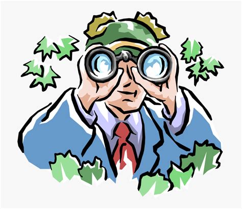 Transparent Binocular View Png Guy With Binoculars Clipart Free