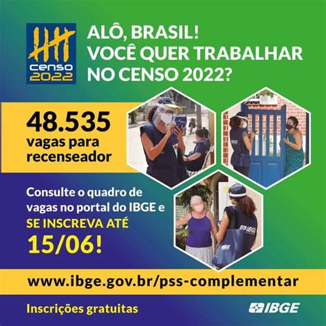 IBGE ABRE MAIS 1 691 VAGAS DE EMPREGO TEMPORÁRIAS PARA TRABALHAR NO