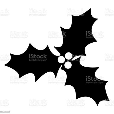 Holly Silhouette Stock Illustration - Download Image Now - Art, Berry ...