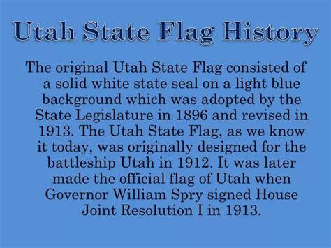 PPT - Utah State Flag History PowerPoint Presentation, free download ...